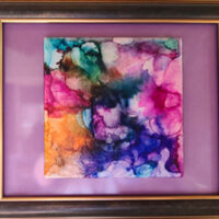 Just Pretty - Alcohol Ink Tile Art - Dragonflys Wings