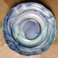 Deep purplish blues Accessory Dishes - Alcohol Ink Tile Art - Dragonflys Wings