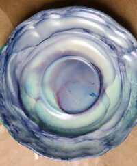 Deep purplish blues Accessory Dishes - Alcohol Ink Tile Art - Dragonflys Wings