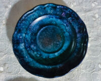 Blue, Blue, Blue Accessory Dishes - Alcohol Ink Tile Art - Dragonflys Wings