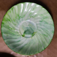 Spring green Accessory Dishes - Alcohol Ink Tile Art - Dragonflys Wings