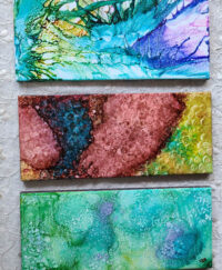 4x10 - Reach Out, Ripples, Soothing Greens - UnFramed Tiles - Dragonflys Wings