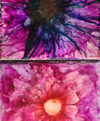 6x6 First Flower & Angry Flower - UnFramed Tiles - Dragonflys Wings