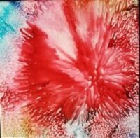 Fireworks - Alcohol Ink Art Tile - Dragonflys Wings