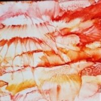 Sunglow - Alcohol Ink Art Tile - Dragonflys Wings
