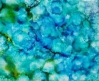 Swimmer's Glory - Alcohol Ink Art Tile - Dragonflys Wings