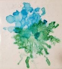 Simplicity - Alcohol Ink Art Tile - Dragonflys Wings