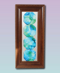 Mirrored Blue Row - Dragonfly's Wings - Delaware Artist Lynne Robinson